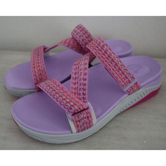 Dansko 13115 Women Sz 38-US 8 Fuchsia Multi Rosette Webbing Slip-On Sandals $110 - Picture 8 of 10